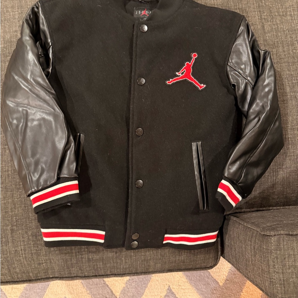 Jordan Black Jacket with Red Logo